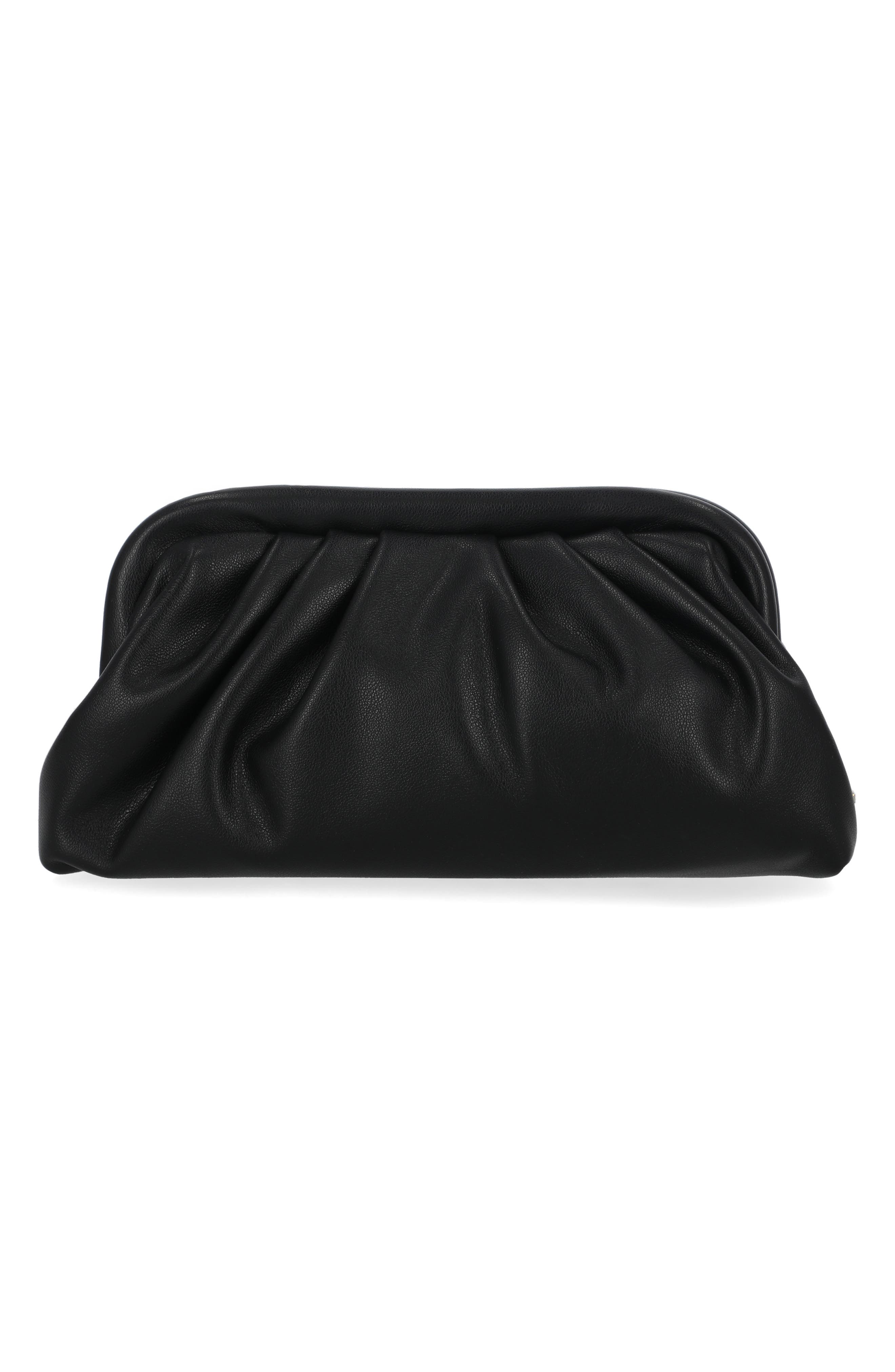 Jessica McClintock Violetta Studded Clutch, Alternate, color, Black