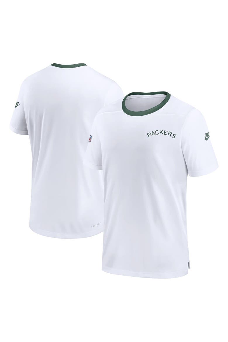 Men's Nike White Green Bay Packers Sideline Coaches Alternate Performance T-Shirt, Alternate, color, White
