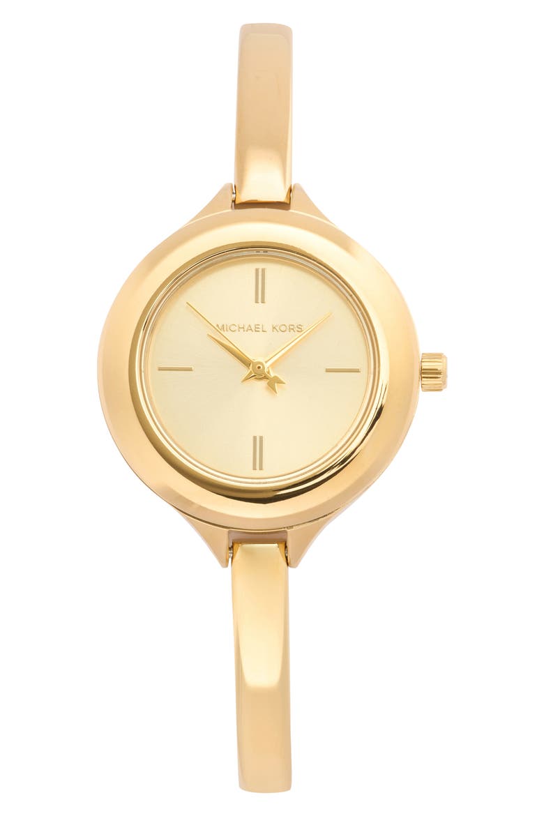 Izzy Three-Hand Bangle Watch, Main, color, GOLD