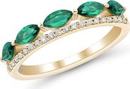 Frankie & Zoe 14K Yellow Gold Lab Grown Emerald & Diamond Ring