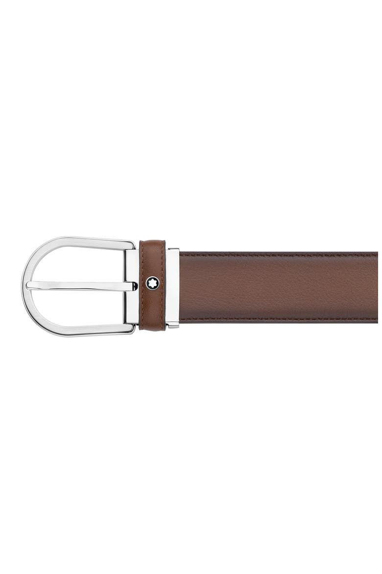 Leather Belt, Main, color, BROWN