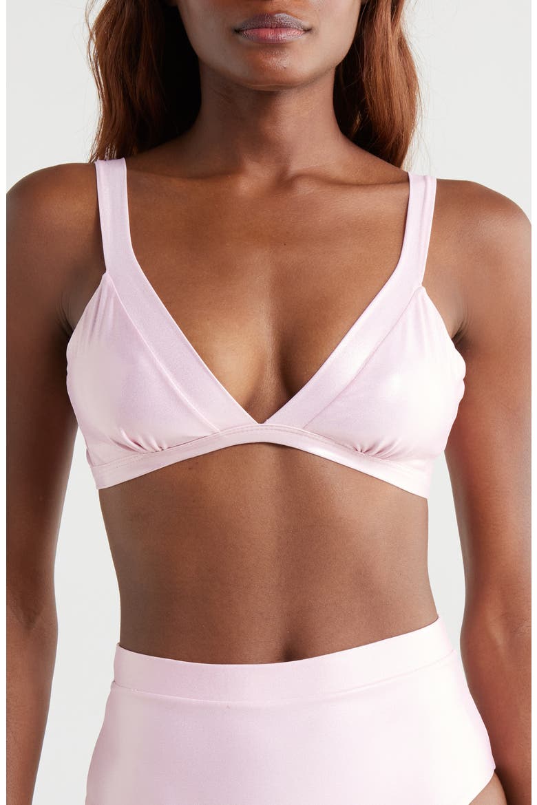 Aleida Triangle Bikini Top, Main, color, PINK