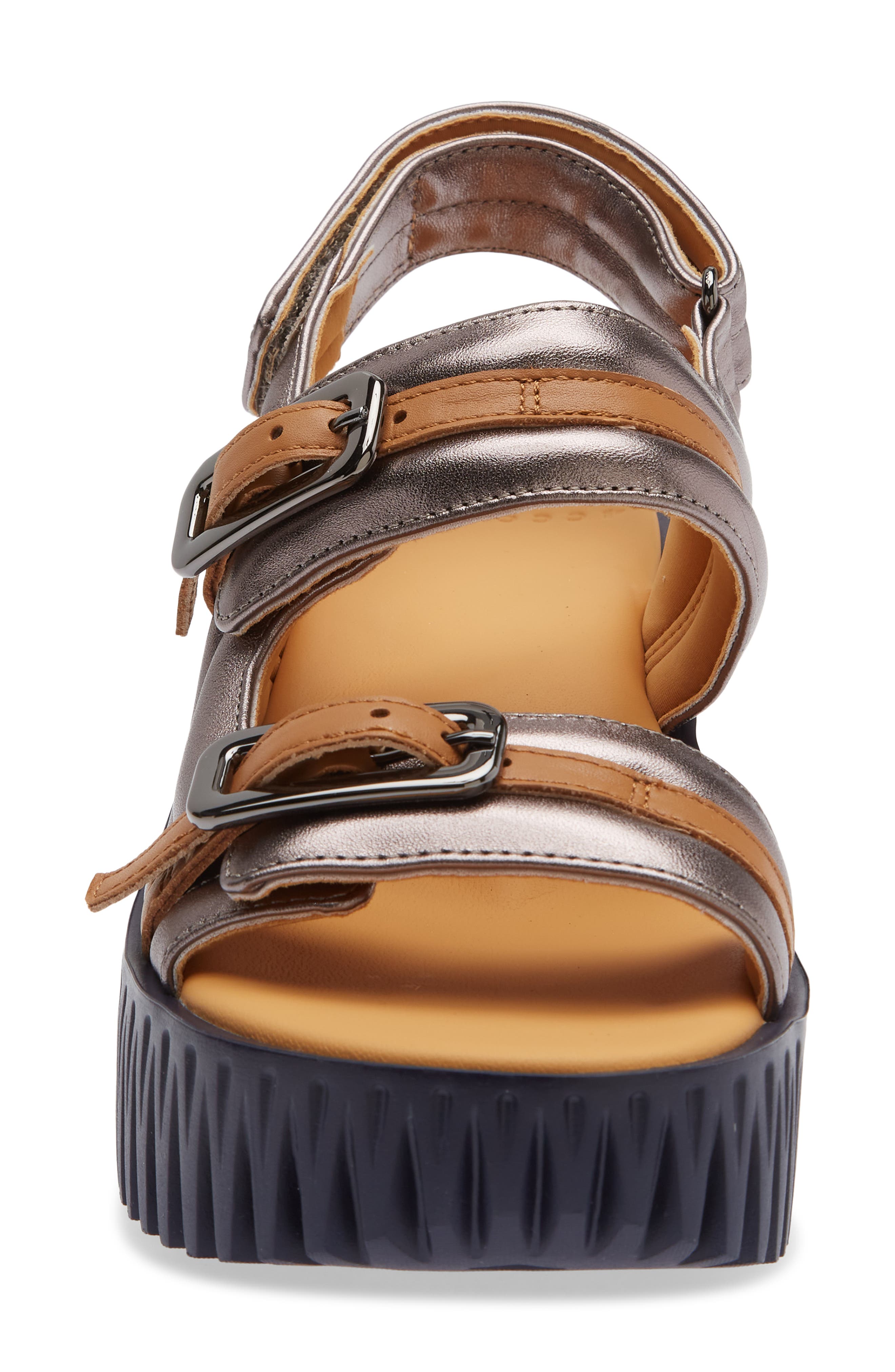 4CCCCEES Plia Kiko Platform Slingback Sandal, Alternate, color, Gun Metal