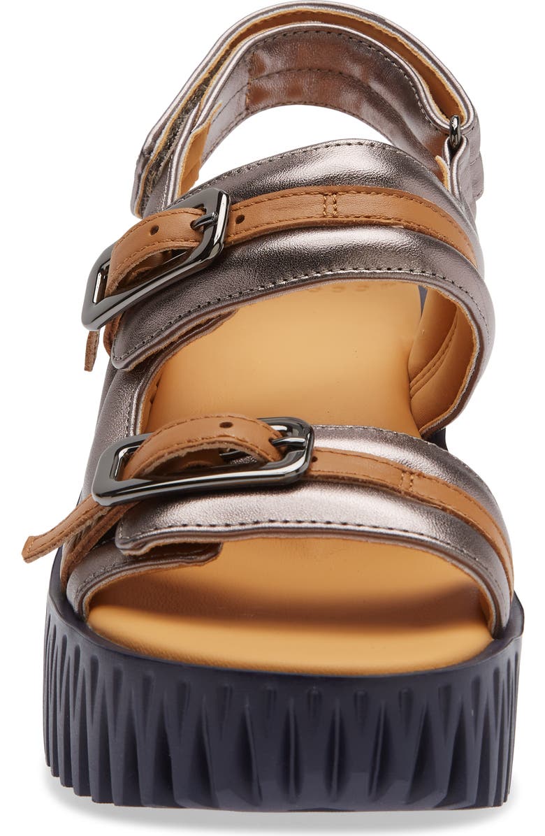 4CCCCEES Plia Kiko Platform Slingback Sandal, Alternate, color, Gun Metal