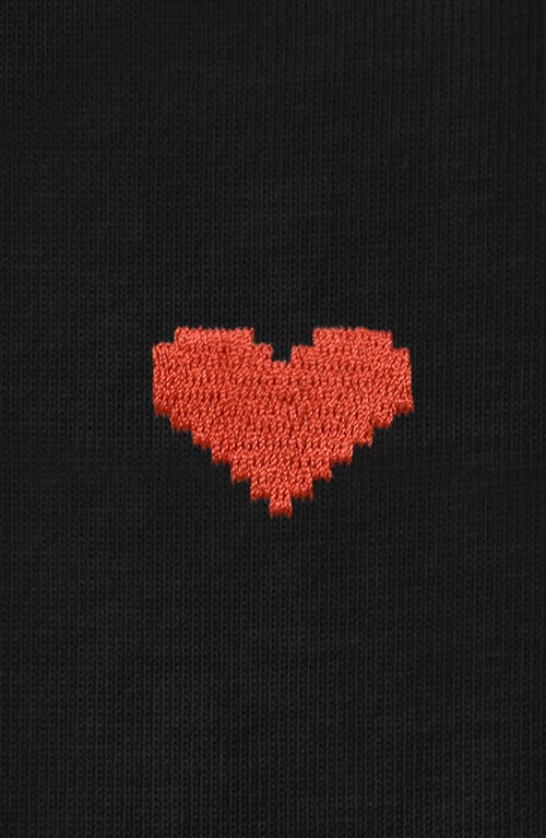Dalix Womens Pixel Heart Jersey Relaxed Tee