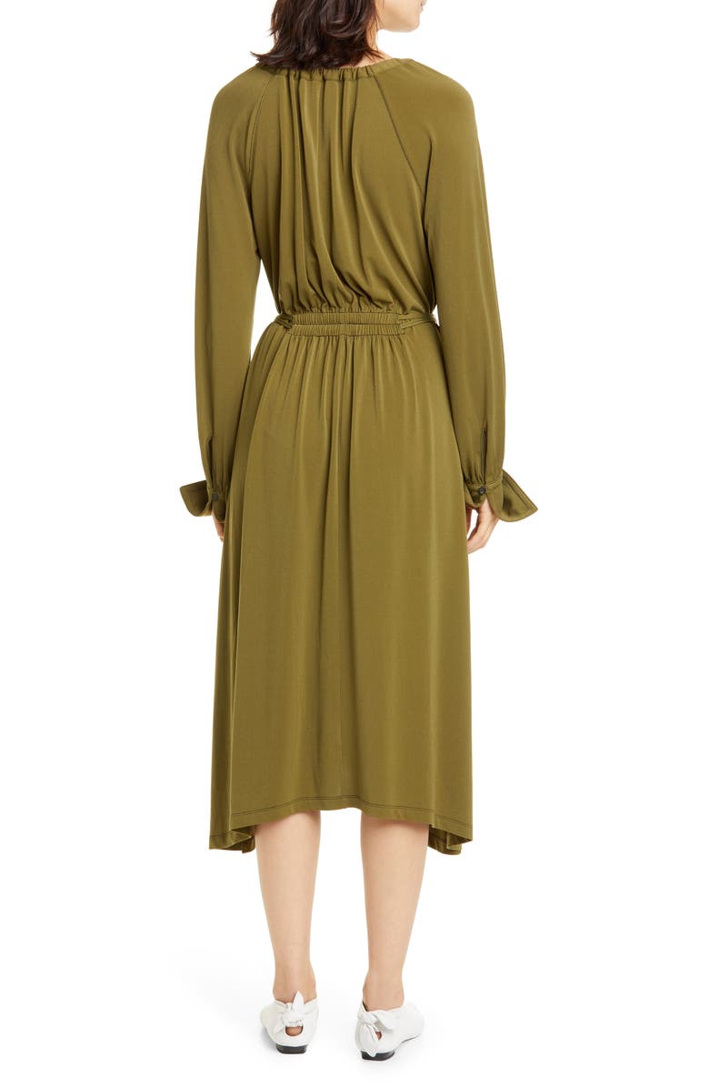 Proenza Schouler White Label Matte Jersey Long Sleeve Midi Dress, Alternate, color, 