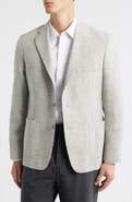 Vince Icon Relaxed Fit Light Grey Glen Check Alpaca Blend Sport Coat