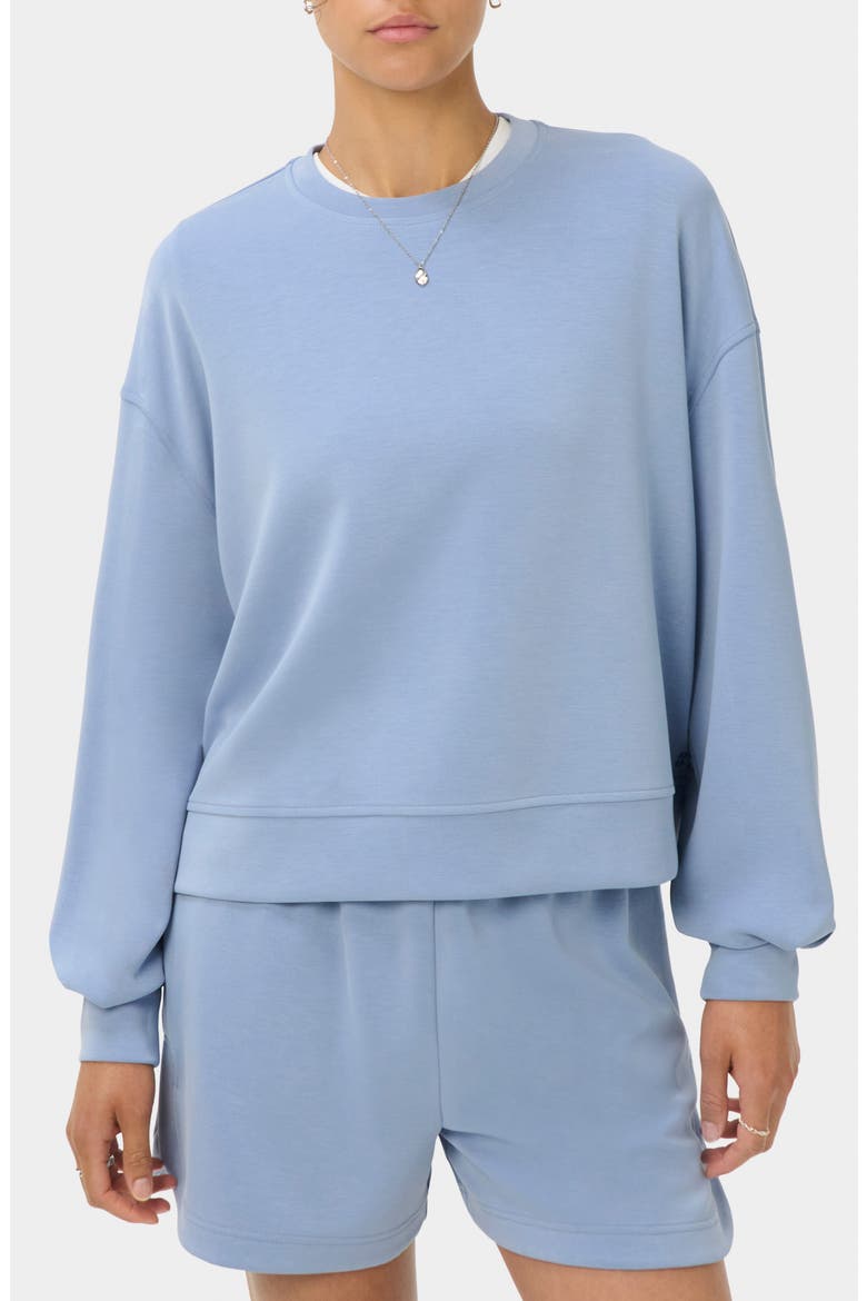 Sand Wash Cloud Sweatshirt, Main, color, LAGUNA BLUE