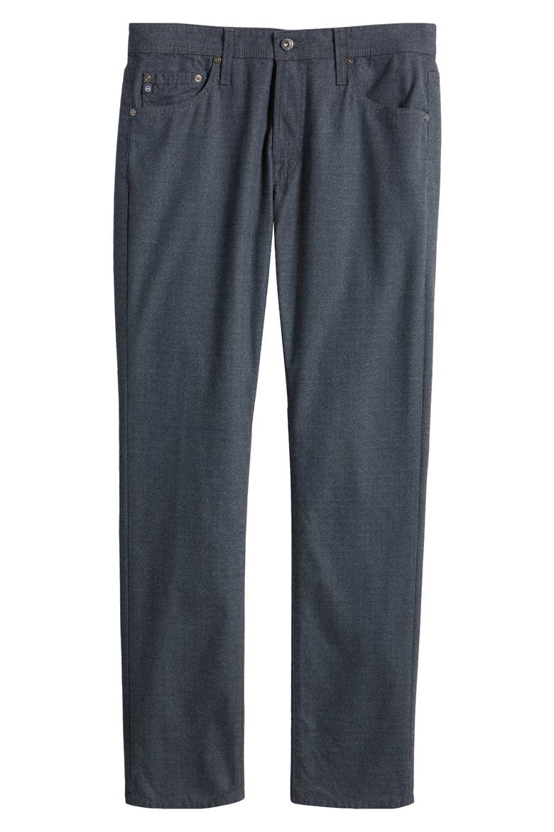 Everett Men's Slim Straight Leg Herringbone Pants (Nordstrom Exclusive), Alternate, color, DELOREAN BLUE MULTI