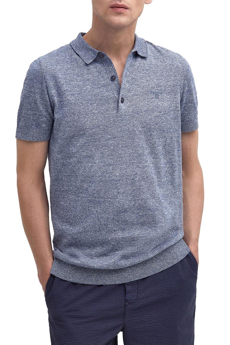 Buston Cotton & Linen Polo, Main, color, CHAMBRAY