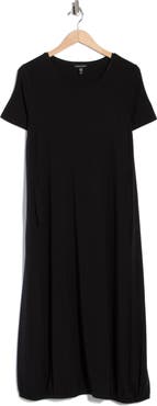 Eileen Fisher Stretch Jersey Lantern Shift Dress