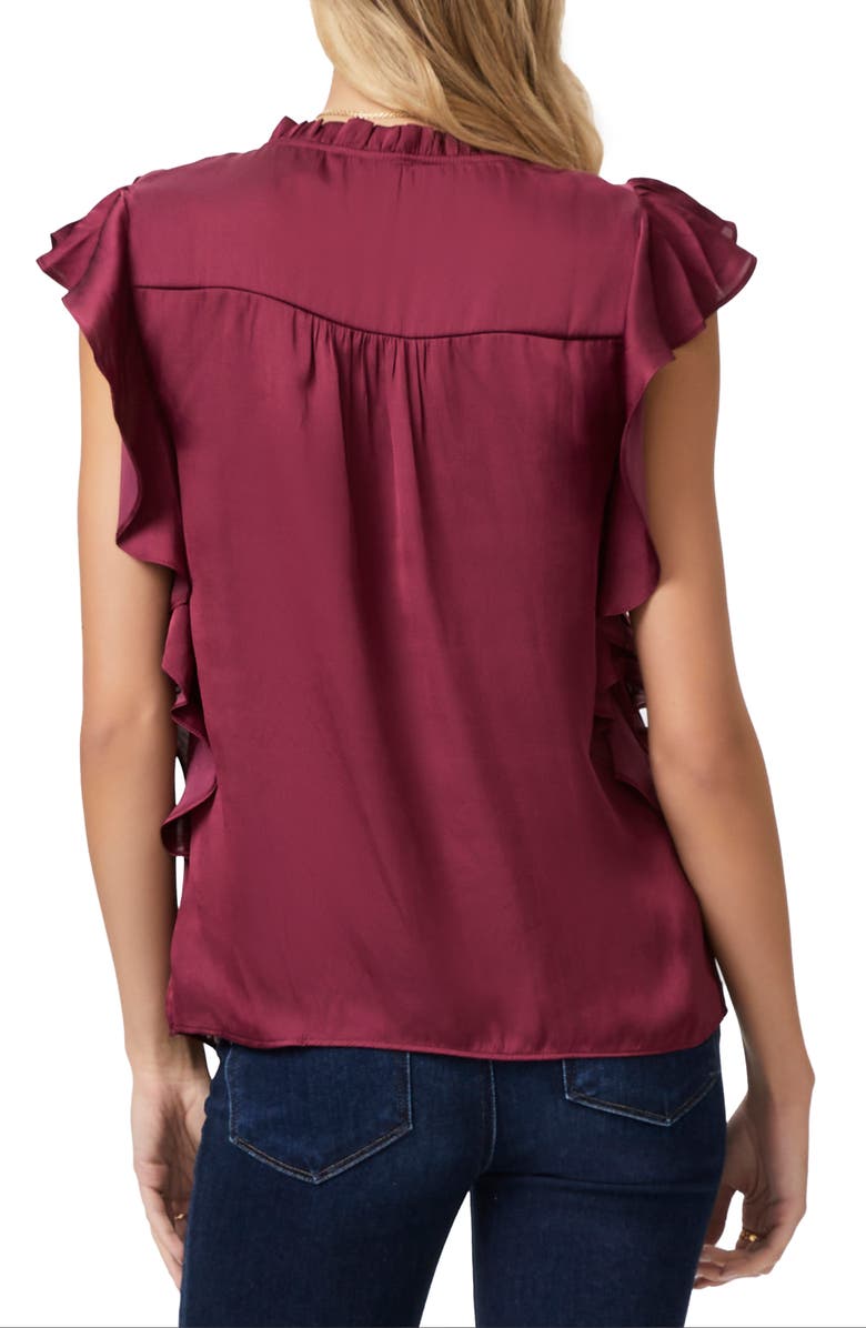 PAIGE Genie Ruffle Satin Blouse, Alternate, color, 