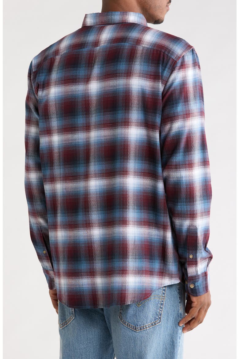 Lightweight Brushed Cotton Dobby Button-Down Shirt, Alternate, color, COPEN BLUE