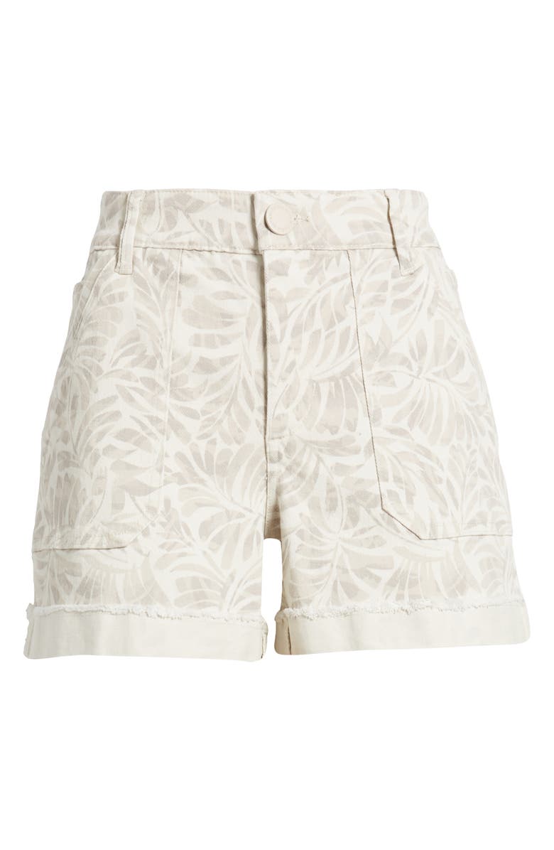 Wit & Wisdom Print Patch Pocket High Waist Twill Shorts, Main, color, 