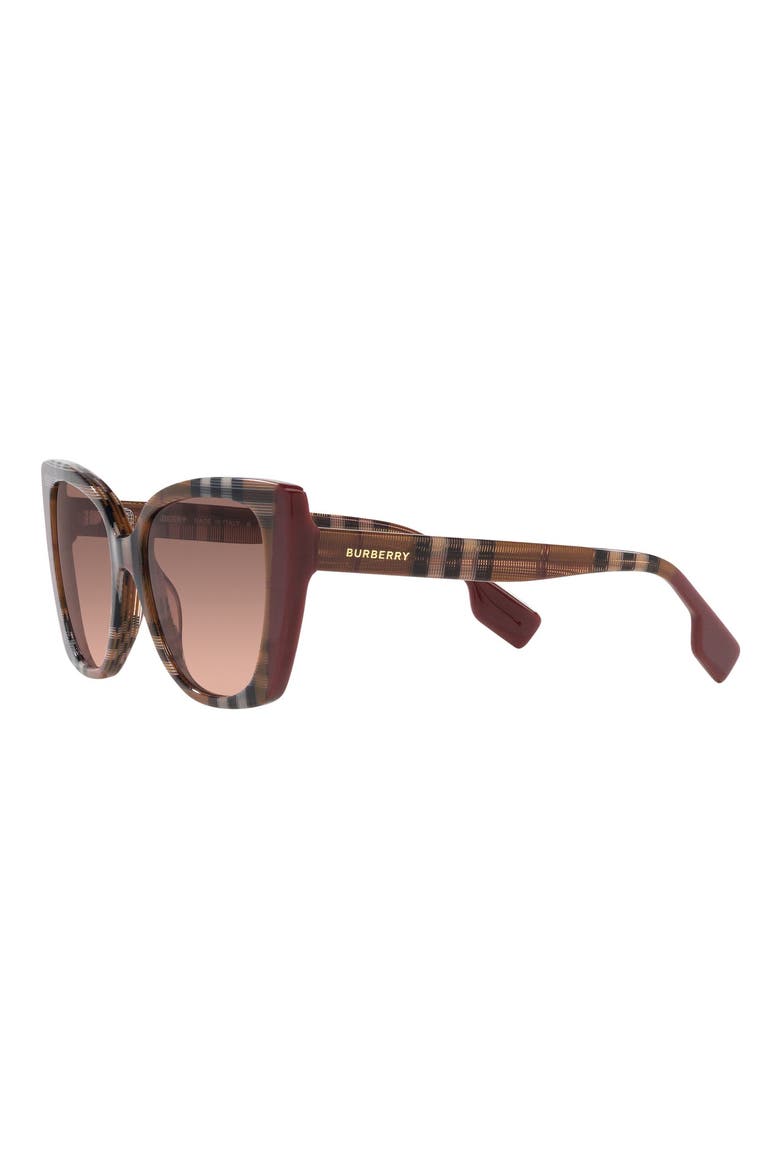 Meryl 54mm Gradient Cat Eye Sunglasses, Alternate, color, BORDEAUX
