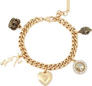 Kurt Geiger London Mixed Charm Curb Chain Bracelet