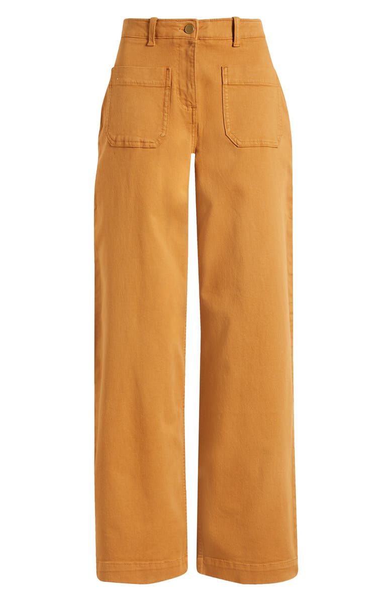 Caslon<sup>®</sup> Ultra High Waist Patch Pocket Wide Leg Pants, Alternate, color,