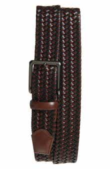 Braided Stretch Leather Belt