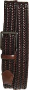 Original Penguin Braided Stretch Leather Belt