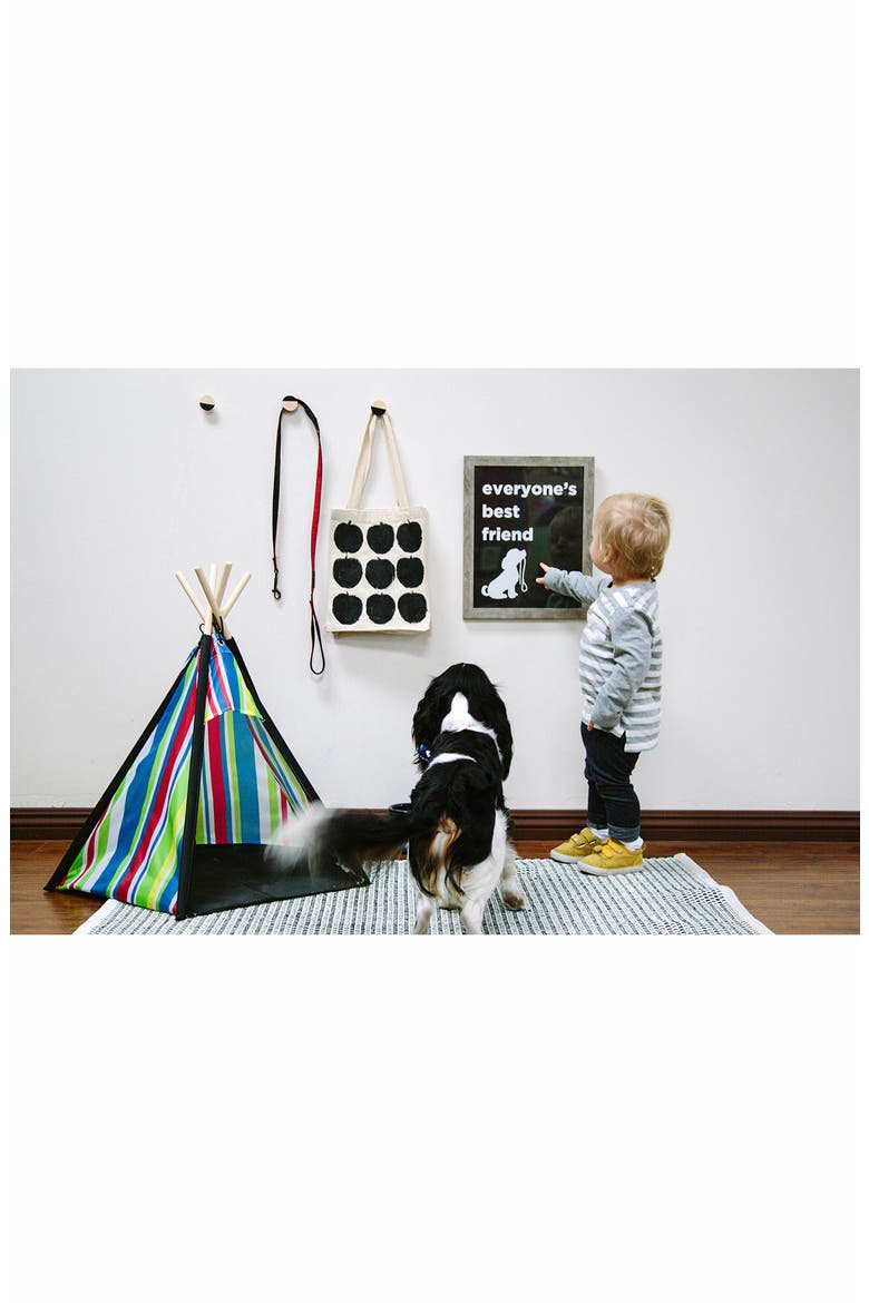 Stripe Pet Tent, Alternate, color, RED BLUE YELLOW GREEN