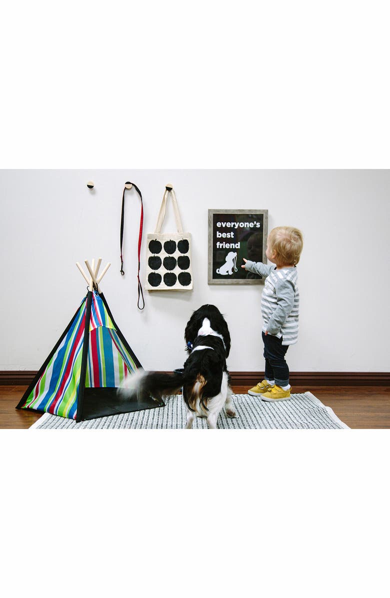Pacific Play Tents Stripe Pet Tent, Alternate, color, Red Blue Yellow Green