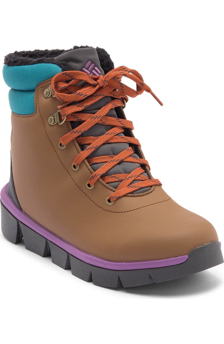 Columbia Keetley II Waterproof Insulated Fleece Lined Hiking Boot, Main, color, Light Brown Dark