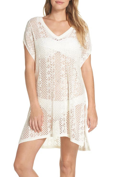 Pointelle Cover-Up Caftan
