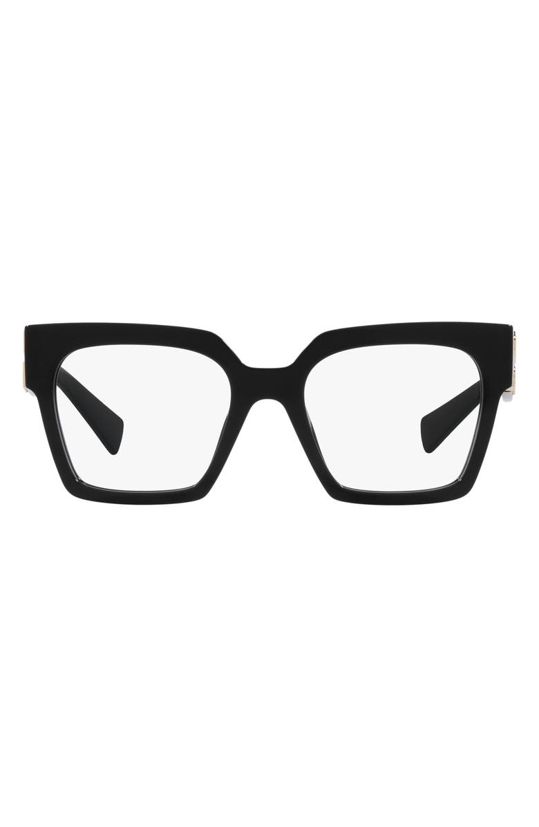 Miu Miu 52mm Square Optical Glasses, Main, color, 