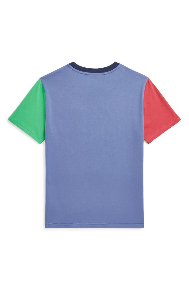 Ralph Lauren Kids' Colorblock Cotton Pocket T-Shirt, Alternate, color, 