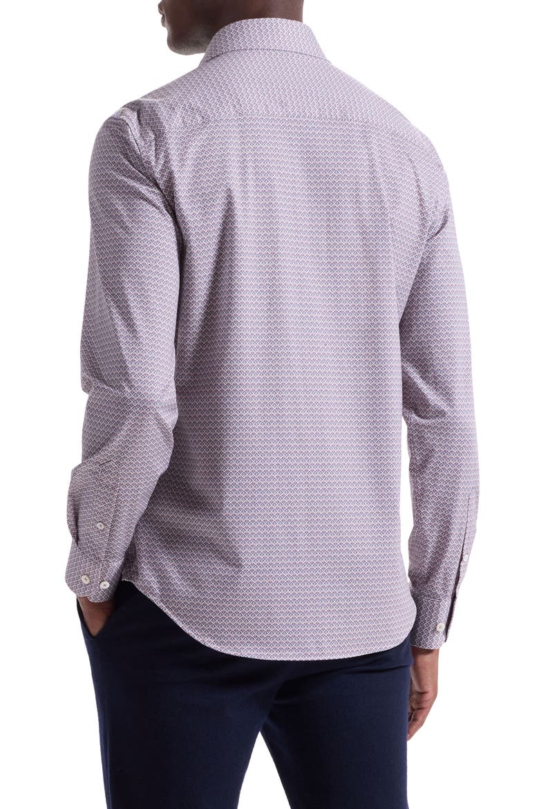 James OoohCotton® Diamond Geo Button-Up Shirt, Alternate, color, WOOD ROSE