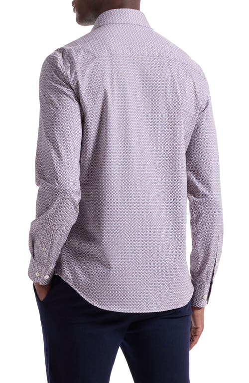 Bugatchi James Ooohcotton® Diamond Geo Button-up Shirt In Purple