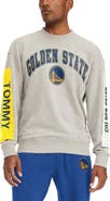 TOMMY JEANS Men's Tommy Jeans Gray Golden State Warriors James Patch Pullover Sweatshirt