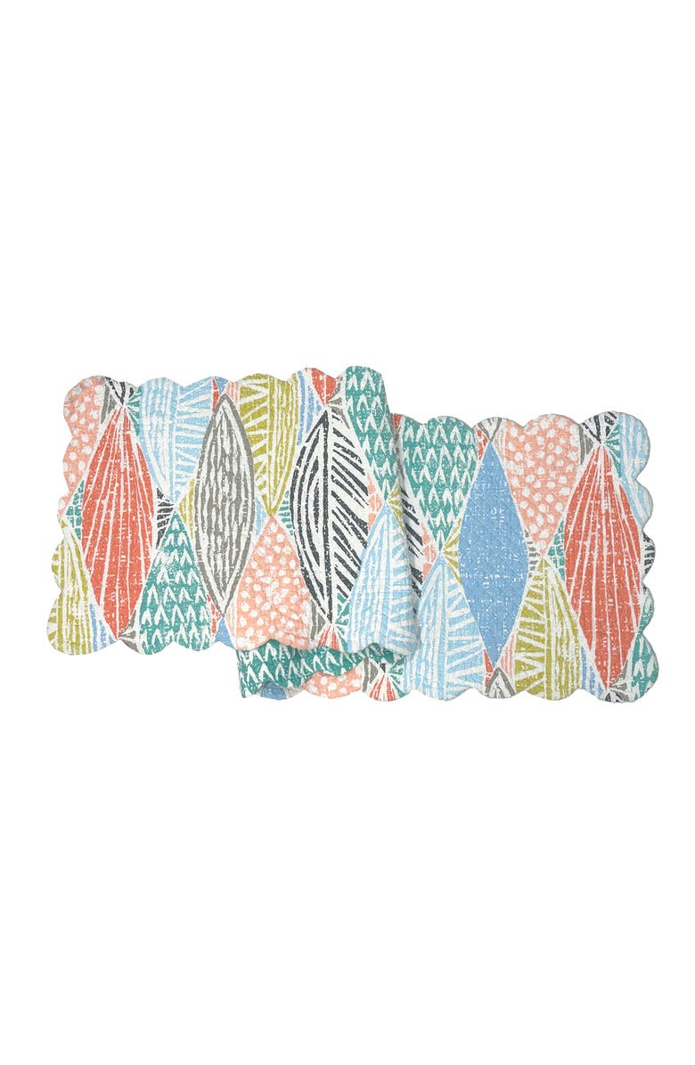 C&F Home Surfside Sound Cotton Table Runner 14" x 51" - Nautical Beach, Main, color, Blue