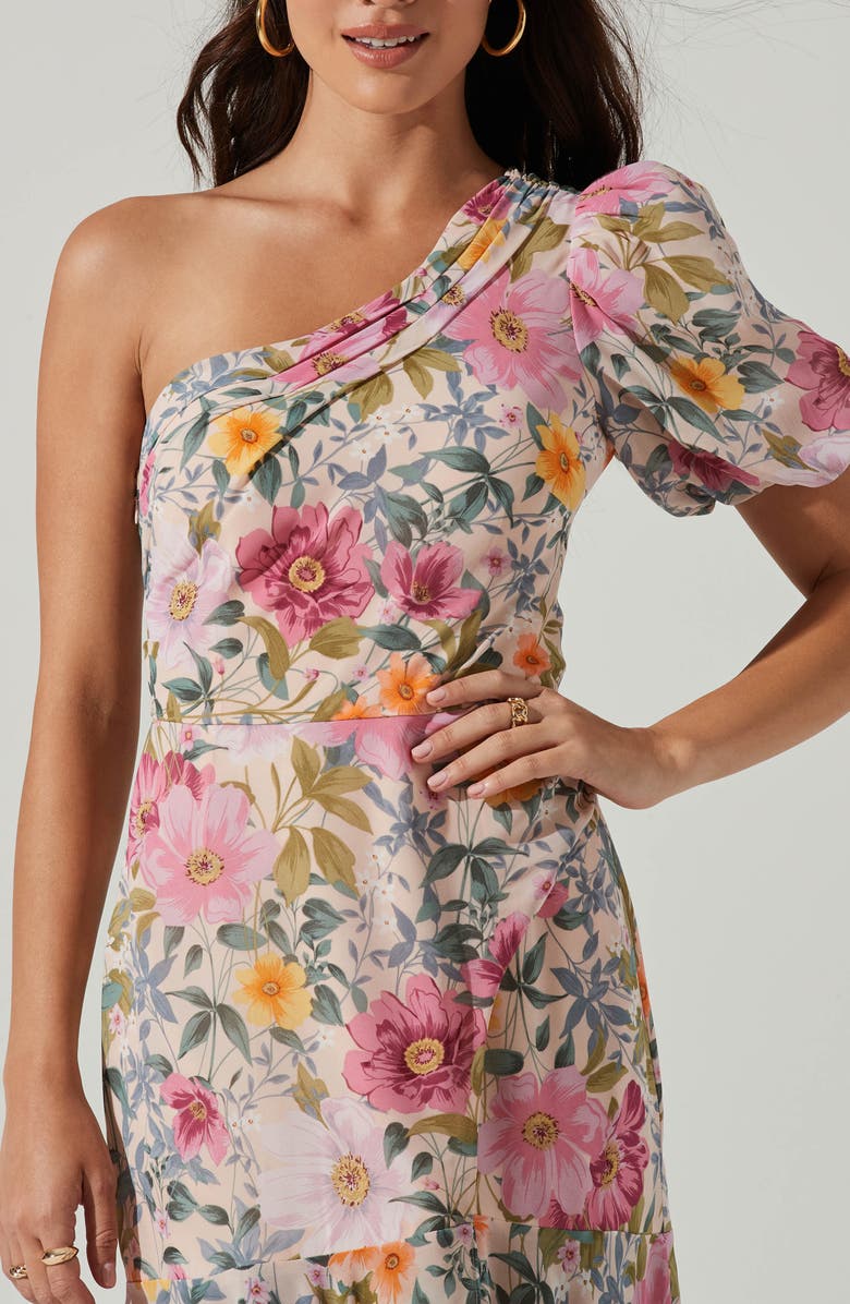 ASTR the Label Santorini One-Shoulder Asymmetrical Midi Dress, Alternate, color,