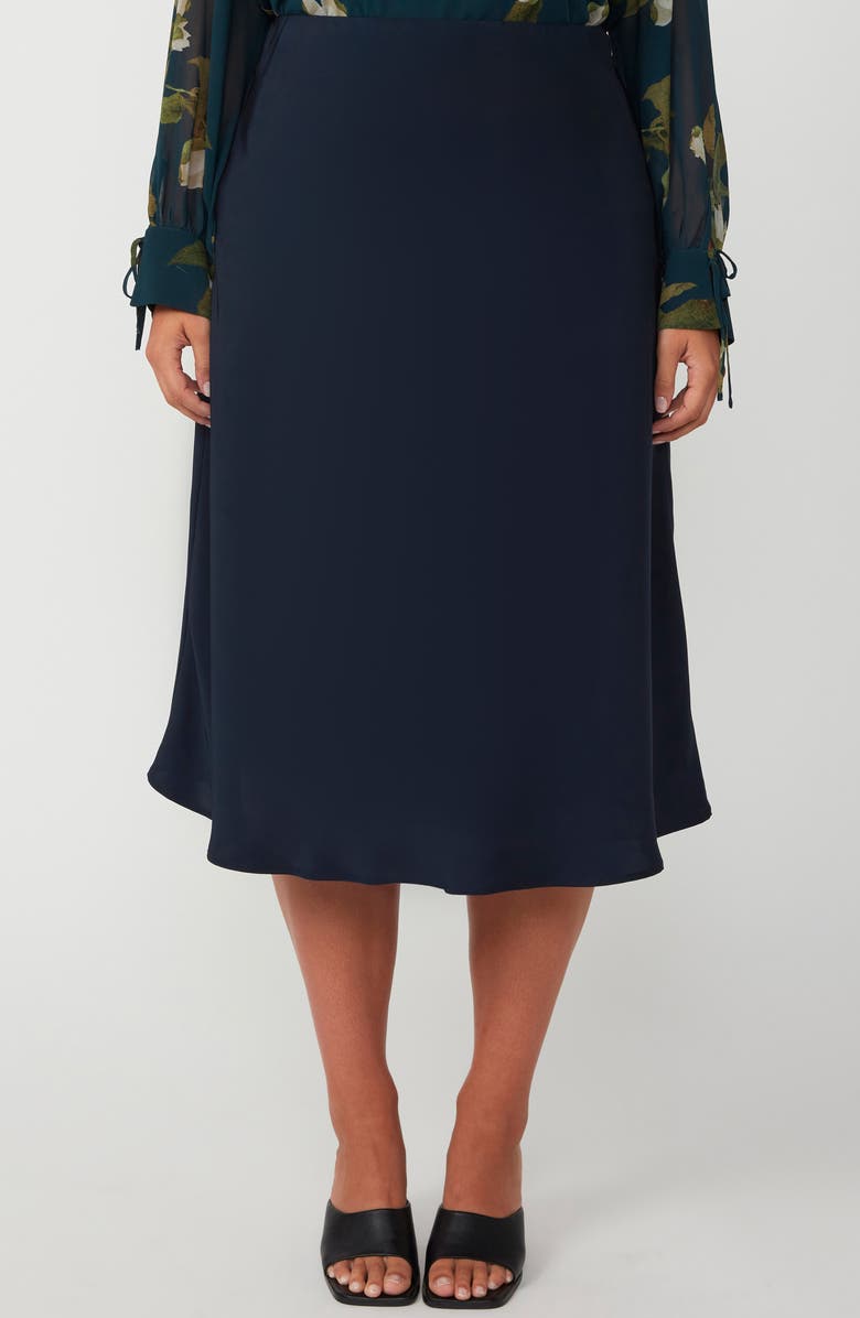 Estelle Azura Satin Skirt, Main, color,