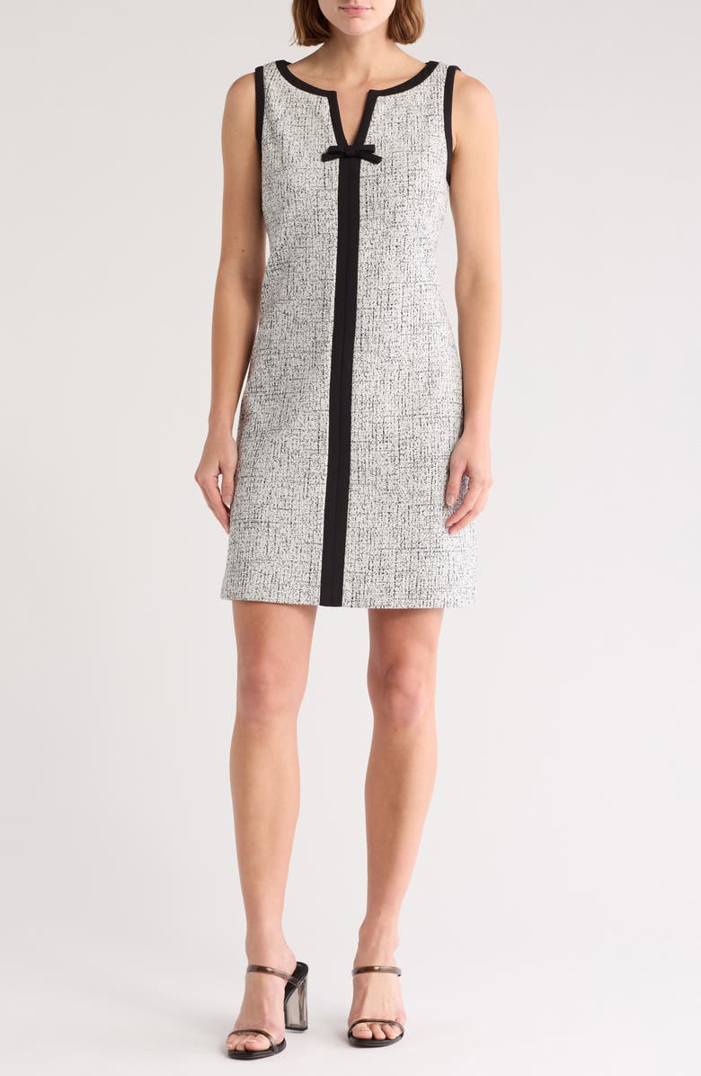 KARL LAGERFELD Scuba Crepe Shift Dress, Main, color, 