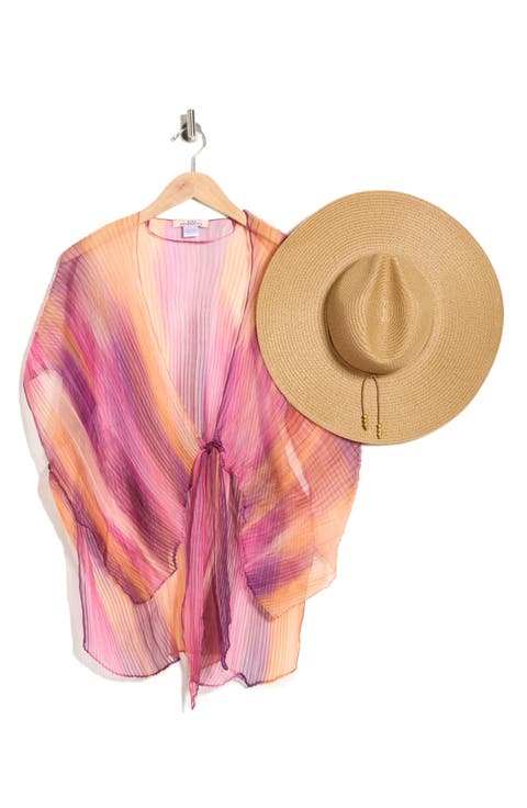 Ombré High-Low Topper & Hat Set