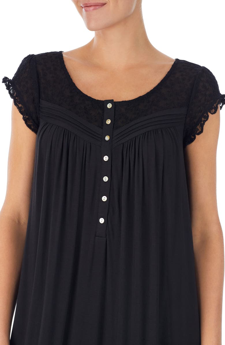 Eileen West Waltz Cap Sleeve Jersey Nightgown, Alternate, color, 