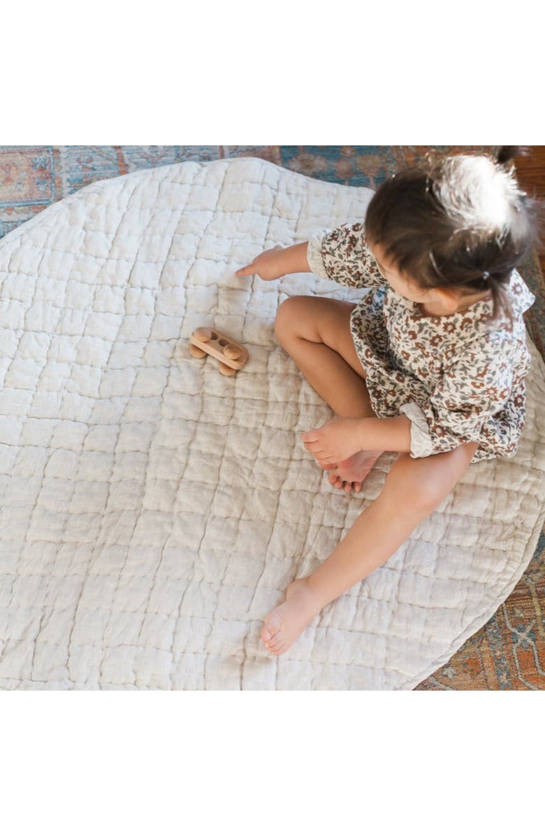 Creative Women Stone Washed Linen Quilted Playmat, Alternate, color, 