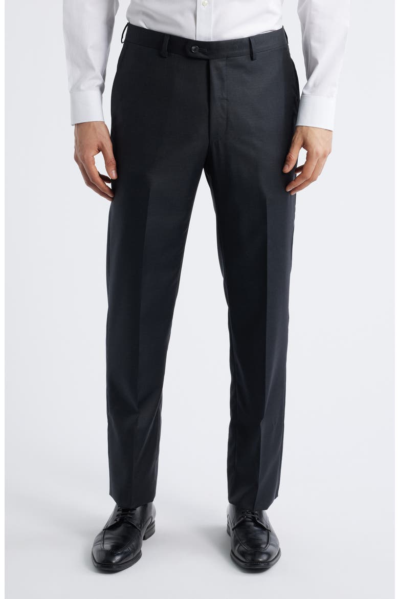 Honey Way Regular Fit Super 150s Charcoal Grey Wool Suit, Alternate, color, CHARCOAL