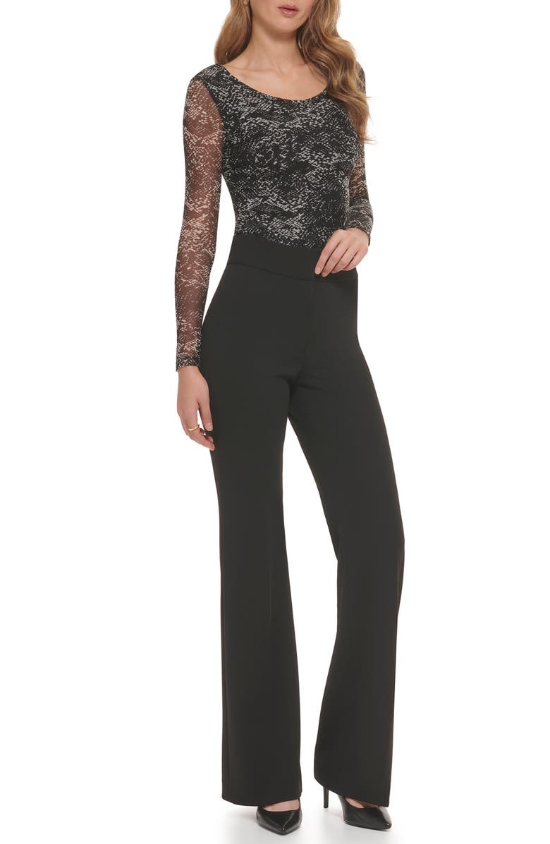 DKNY High Waist Wide Leg Career Pants, Alternate, color,