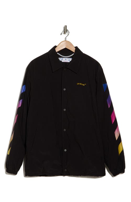 Off-white Diag Rainbow Gradient Light Jacket In Black