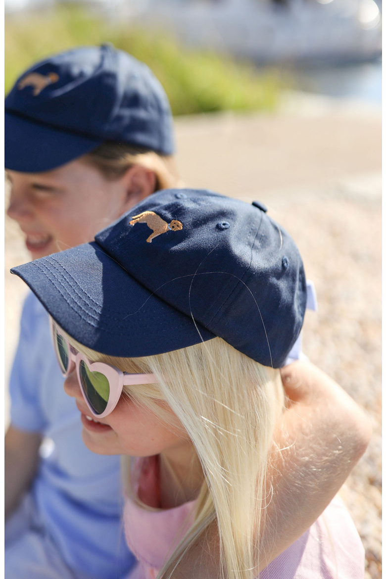 Retriever Dog Twill Bow Baseball Hat, Alternate, color, Navy Blue