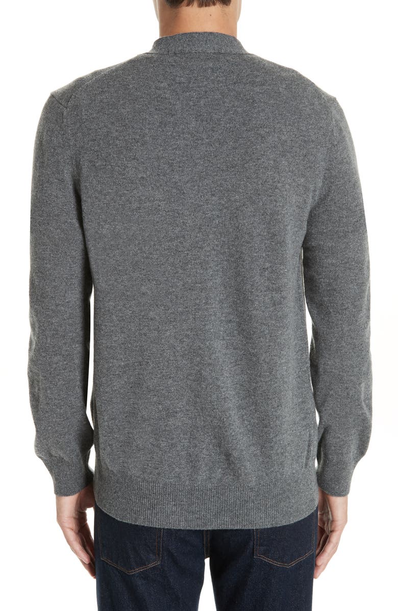 Comme des Garçons PLAY Double Heart Wool Cardigan, Alternate, color,