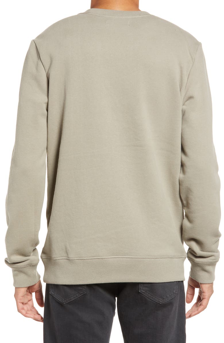 AllSaints Raven Slim Fit Crewneck Sweatshirt, Alternate, color,