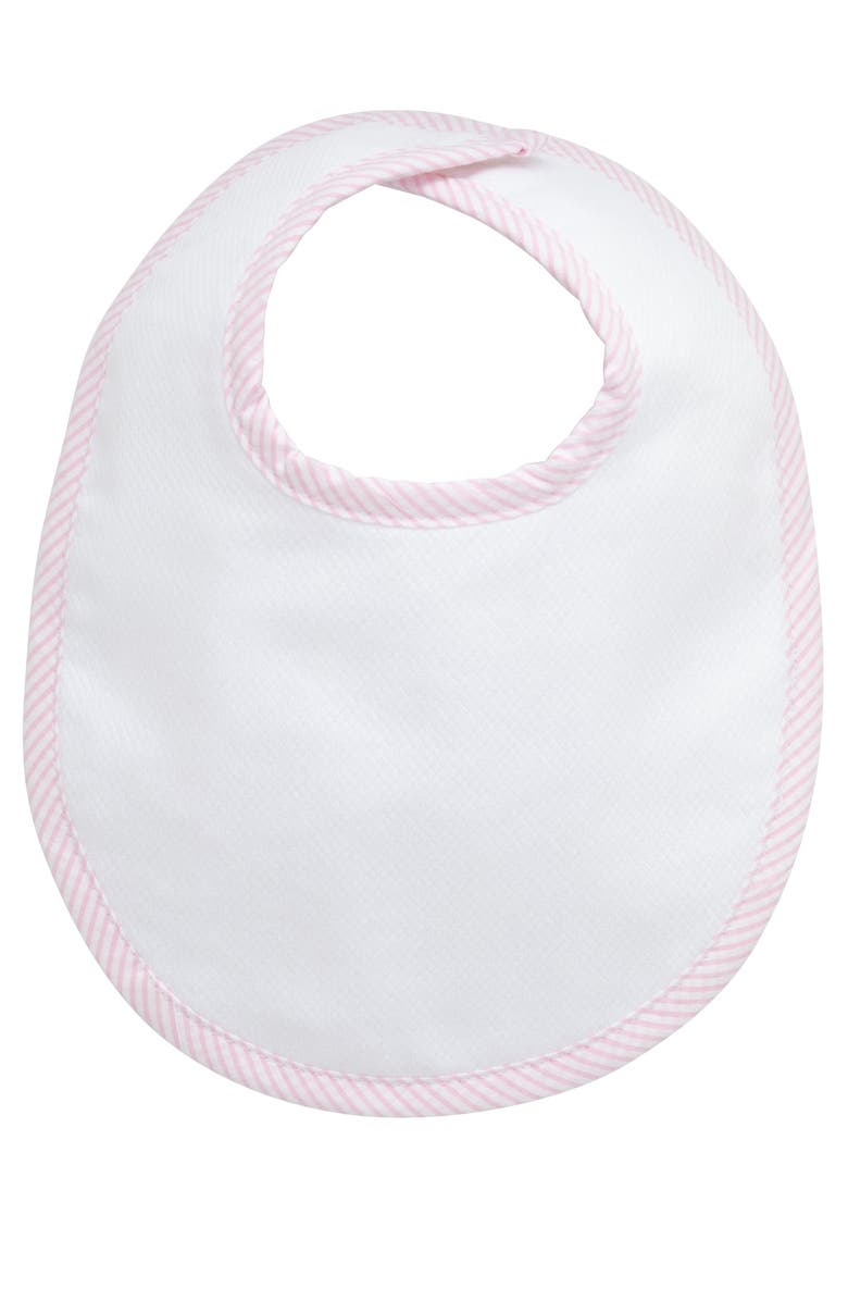 3 Marthas Seersucker Stripe Basic Bib, Main, color, Pink