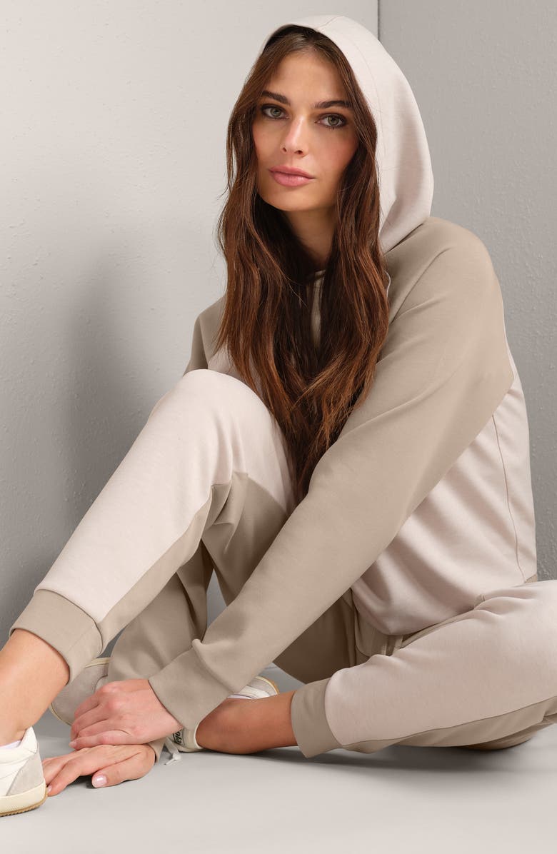 Rhone DreamGlow Colorblock Hoodie, Alternate, color, Beige Stone