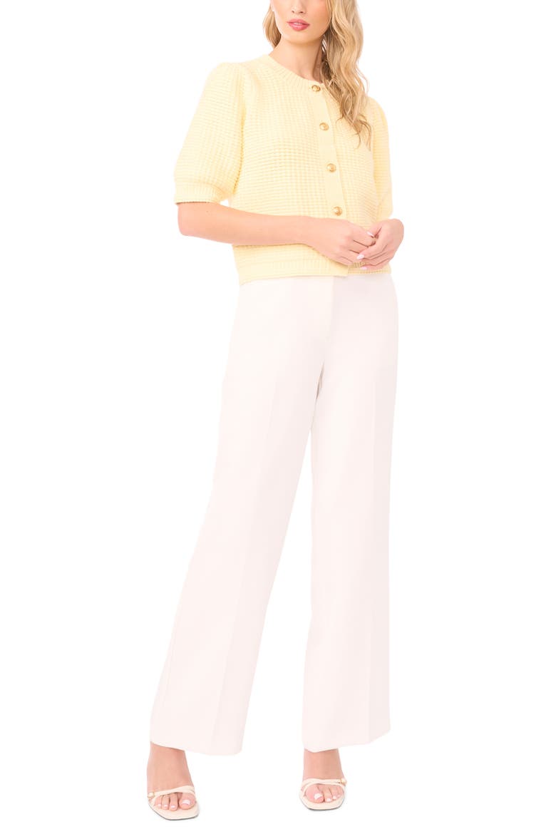Button Up Sweater, Alternate, color, PASTEL YELLOW
