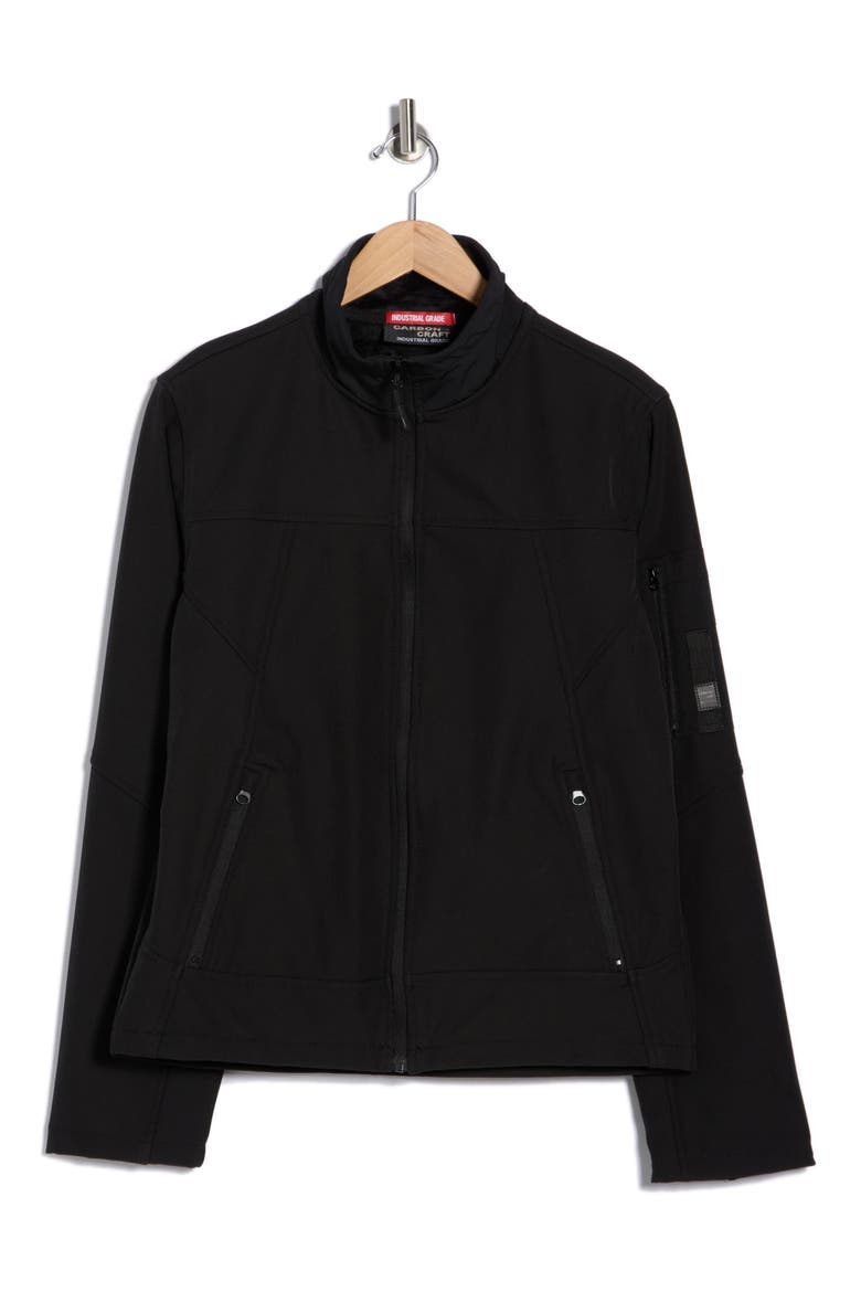 Bonded Woven Jacket, Alternate, color, BLACK