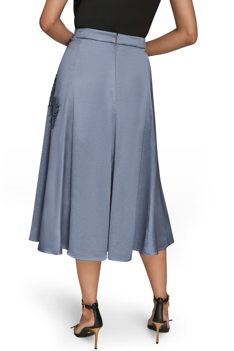 Sequin Floral A-Line Midi Skirt, Alternate, color, TEMPEST